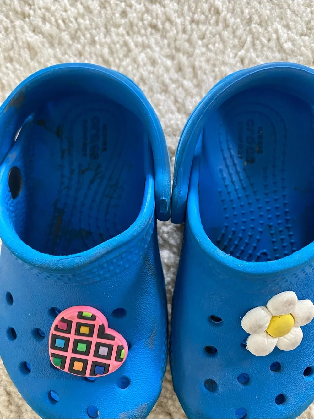 2 Pair Toddler Clogs Crocs + Capelli Dinosaur Shoes Sizes 6 & 7